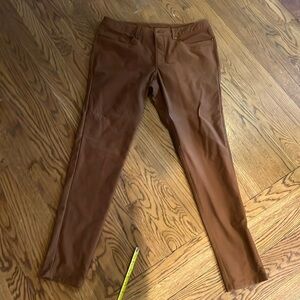 Lululemon ABC Warpstreme Pants Men Brown (rust) Stretch Performance Fit 36/36